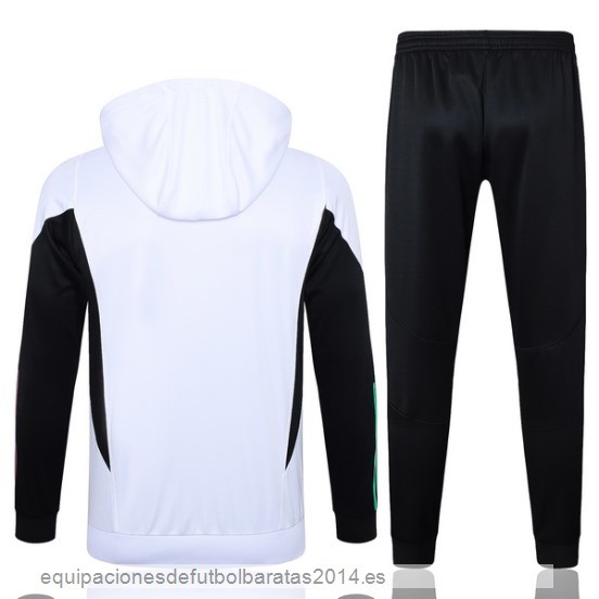 Nuevo Conjunto Completo Chaqueta Con Capucha Niños Bayern Munich 23/24 Blanco Negro Baratas